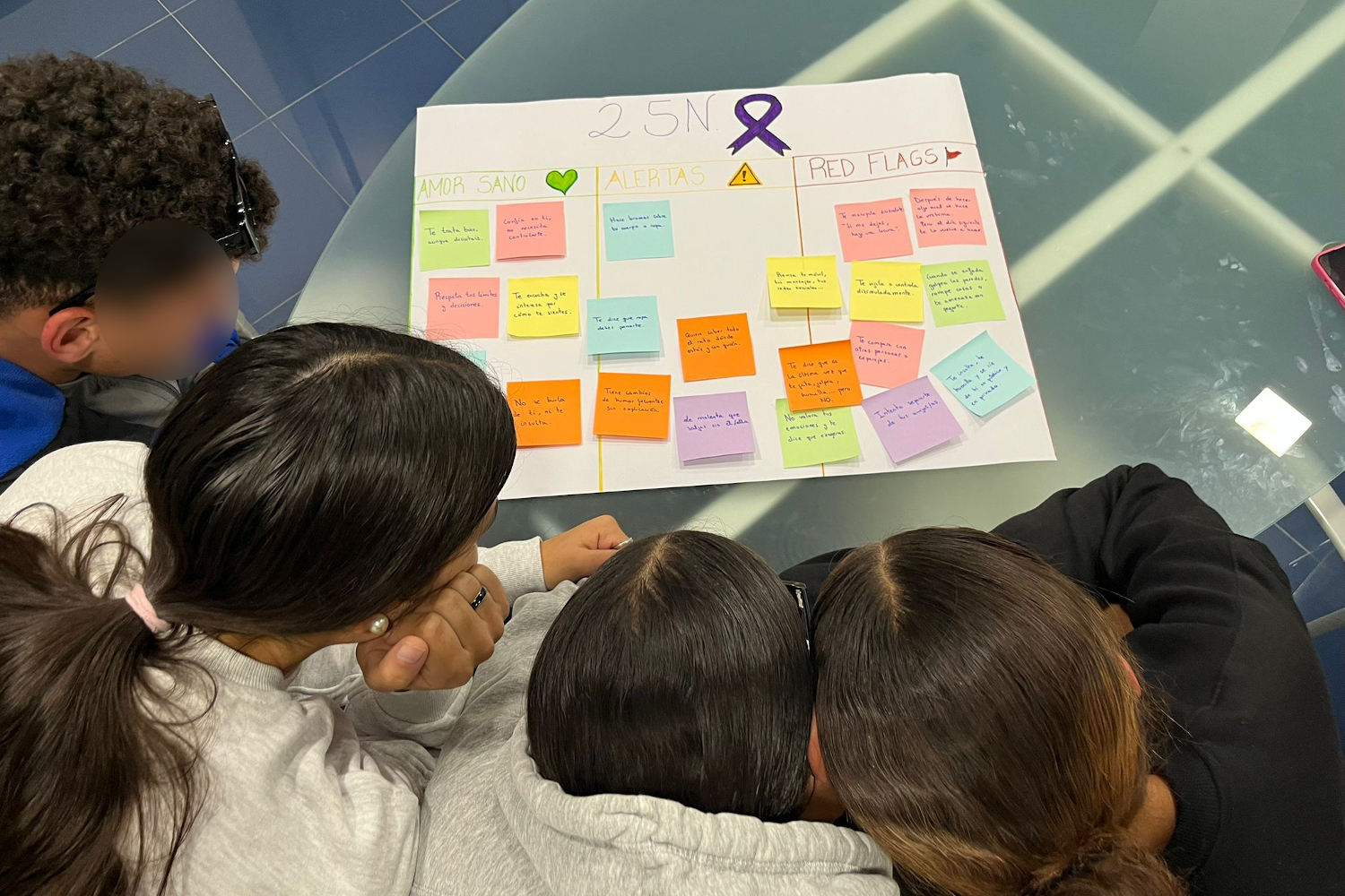 Mural elaborado por jóvenes del hogar Rebumbio