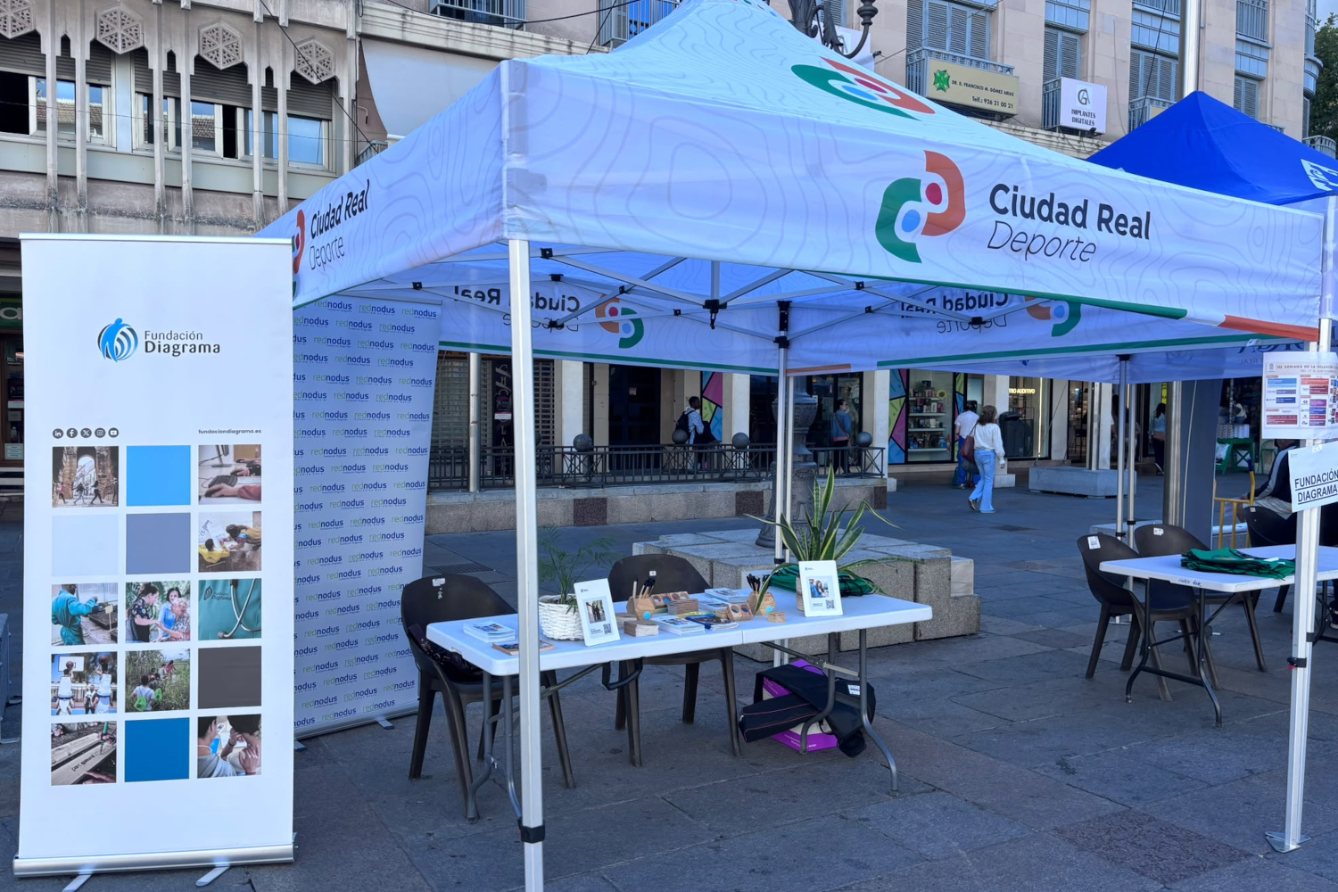 Stand informativo de Diagrama en la III Semana de la Inclusión de Ciudad Real 