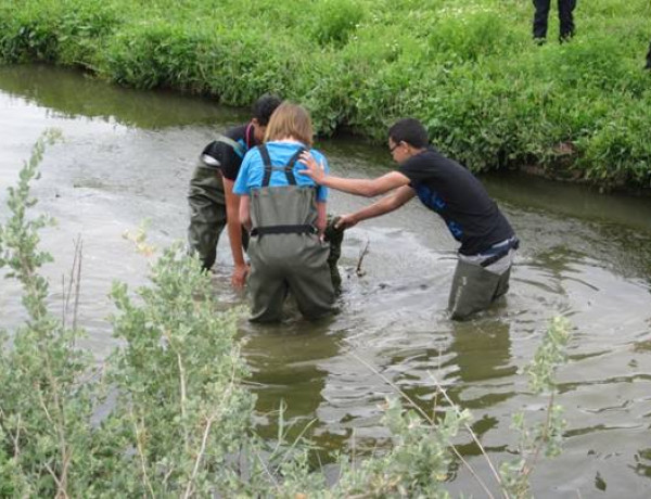 Niños y niñas de los centros 'Lucentum' y 'Llauradors' participan en unas jornadas de conservación del río Vinalopó