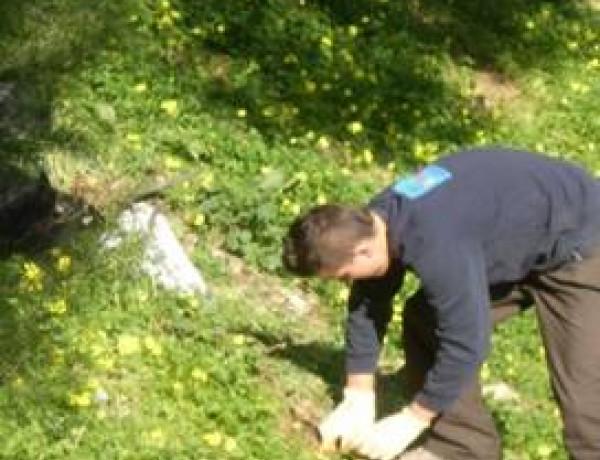 Jóvenes del Centro ‘La Villa’ de Villena (Alicante) realizan voluntariado medioambiental en el Parque Natural del Carrascal de la Font Roja