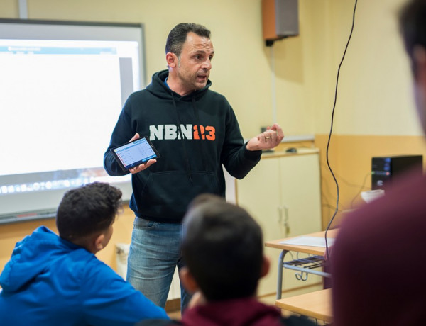 Los jóvenes atendidos en el centro de reeducación ‘Pi Gros’ de Castellón participan en la primera acción formativa impartida por profesionales de NBN23. Fundación Diagrama. Comunidad Valenciana 2018. 