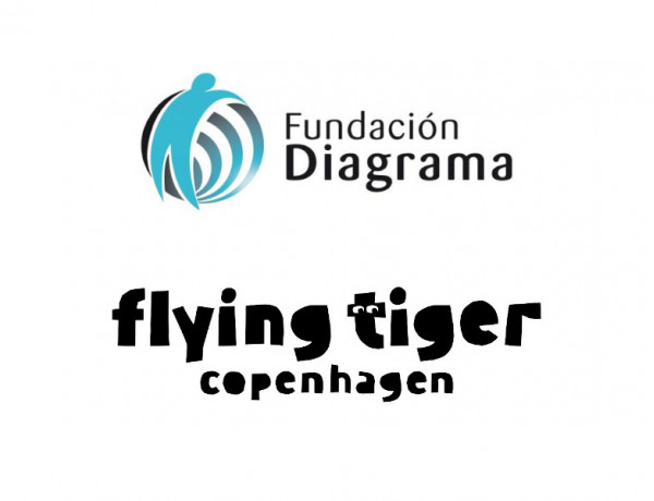 Logotipos de Fundación Diagrama y Flying Tiger Copenhagen