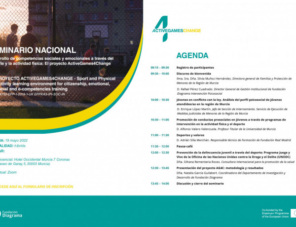 Inscripciones abiertas para el Seminario Nacional del proyecto ‘ActiveGames4Change’ sobre el desarrollo social y emocional de jóvenes a través del deporte