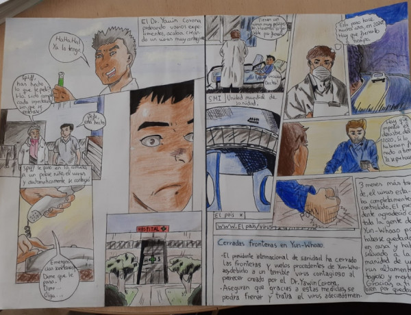 Un joven atendido en la Residencia ‘Pi Gros’ de Castellón elabora un cómic basado en lo que ha aprendido durante el confinamiento 