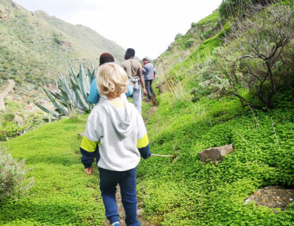 Los jóvenes atendidos en el centro ‘Jiribilla’ de Valsequillo (Gran Canaria) conocen el trabajo agrícola y ganadera que se desarrolla en el municipio. Fundación Diagrama 2020. 