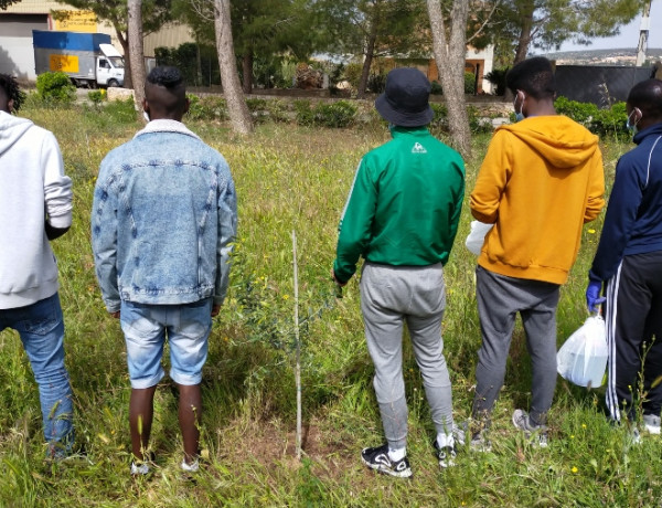 Los jóvenes atendidos en el SPAAI ‘Ullals III’ de Ulldecona (Tarragona) colaboran en una iniciativa medioambiental de plantación de olivos