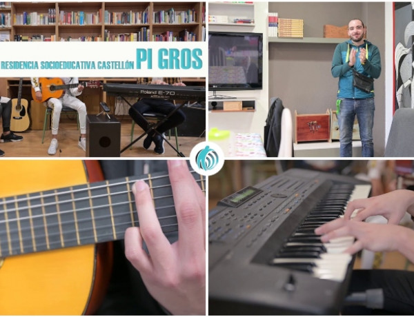 Jóvenes y profesionales de la Residencia ‘Pi Gros’ de Castellón realizan un video musical en reconocimiento al esfuerzo de la sociedad durante el confinamiento. Fundación Diagrama. Comunidad Valenciana 2020.