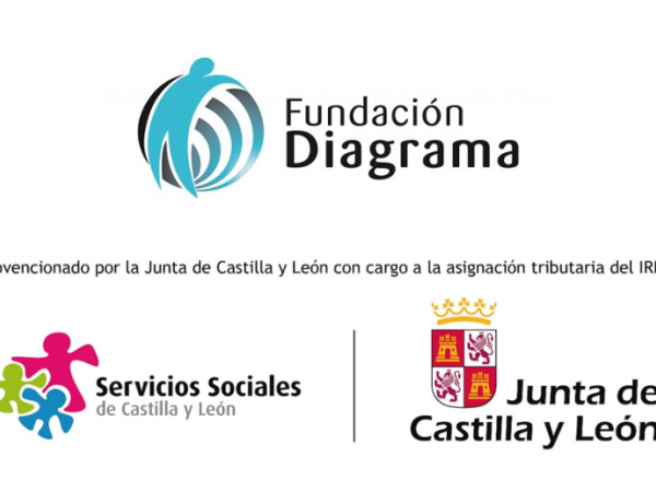 Logos: Fundación Diagrama, Servicios Sociales de Castilla y León y Junta de Castilla y León
