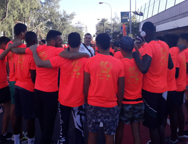 Los menores atendidos en el centro ‘Cardones’ de Las Palmas de Gran Canaria participan en una nueva edición de la carrera solidaria San Silvestre. Fundación Diagrama 2019. 