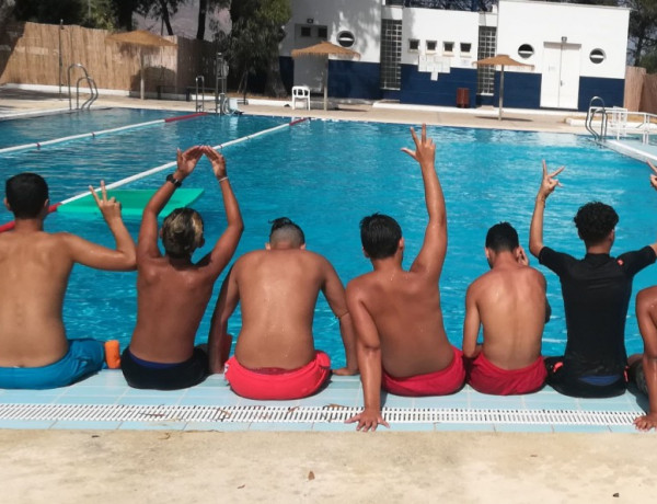 Los menores atendidos en el Hogar ‘Ankaso Molina’ participan en un campamento de verano en la provincia de Almería. Fundación Diagrama. Murcia 2019.