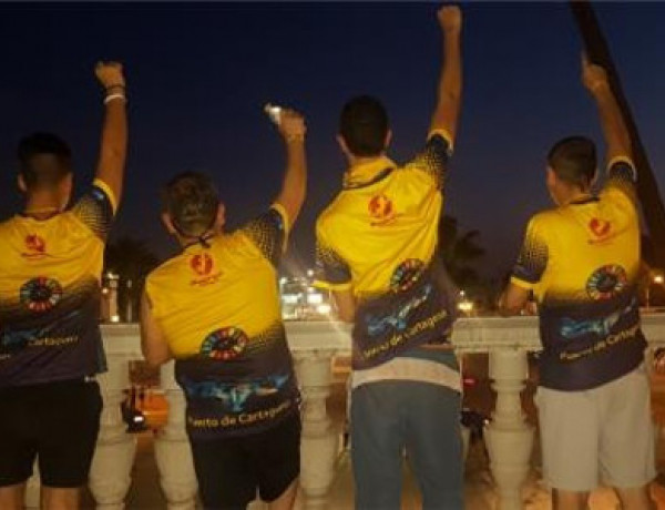 Las personas atendidas en el centro sociosanitario ‘Cristo de los Mineros’ de La Unión participan en la IV Carrera Puerto de Cartagena. Fundación Diagrama. Murcia 2019. 