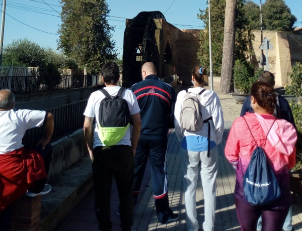 Las personas atendidas en el centro ‘Heliotropos’ de Murcia descubren la historia y cultura de la pedanía de La Ñora. Fundación Diagrama 2020.