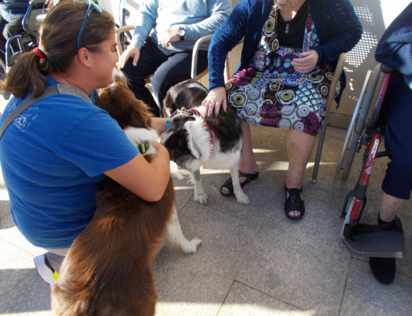 Las personas atendidas en la residencia ‘Nuevo Azahar’ de Archena (Murcia) celebran el Día Mundial de los Animales. Fundación Diagrama. Murcia 2019 