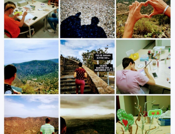 Las personas jóvenes del programa Punto de Partida de Las Palmas realizan actividades de educación emocional en La Caldera de Bandama