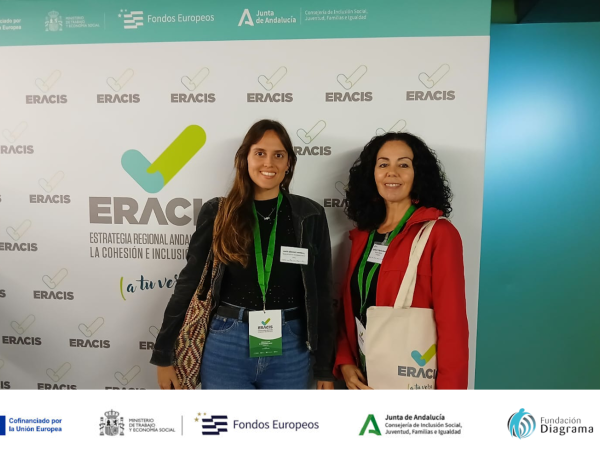 Profesionales Fundación Diagrama en la Jornada Eracis + en CaixaForum de Sevilla