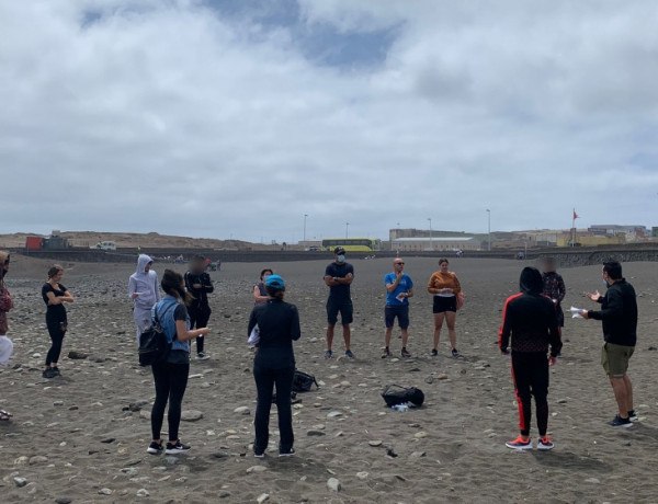 El proyecto medioambiental 1m² contra la basuraleza cuenta con la participación de las personas menores atendidas en el centro ‘Inagua’ de Las Palmas de Gran Canaria. Fundación Diagrama 2022.