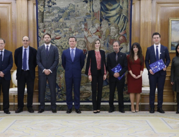 Los miembros de la Junta Directiva de la Plataforma de Infancia se reúnen con la Reina Doña Letizia