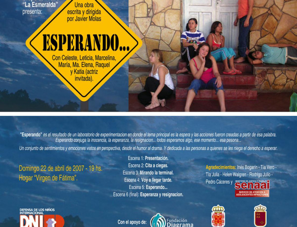 El grupo de teatro “La Esmeralda” representó, en el Centro Educativo Virgen de Fátima de la ciudad de Asunción, la obra titulada “Esperando…”