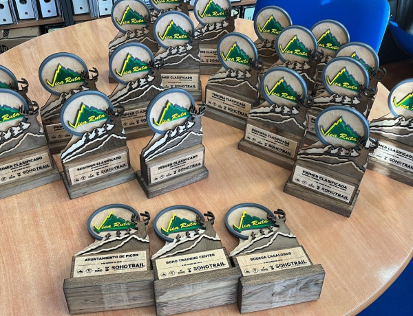 Trofeos elaborados en el taller de carpintería de La Cañada