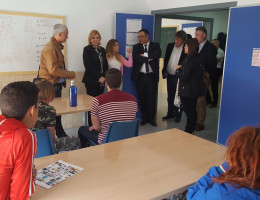 Rachid Madrane y Violante Tomás en el centro La Zarza. Fundación Diagrama.