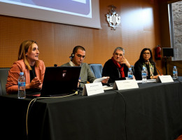 Conferencia final proyecto 'Child Friendly JT'. Carolina Lluch, Toni Maglica, Enrique López Martín y Rosa Carrión