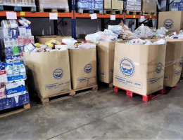 Imagen de los productos en el almacén del Banco de Alimentos en Melilla