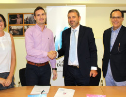Firma del convenio entre Fundación Diagrama y Fundación IberCaja