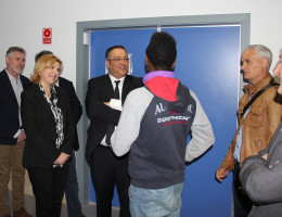 Rachid Madrane y Violante Tomás en el centro La Zarza. Fundación Diagrama.