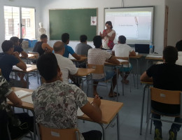 Los jóvenes atendidos en el centro ‘La Villa’ de Villena participan en un curso de formación en habilidades sociales y empleabilidad. Fundación Diagrama. Comunidad Valenciana 2018.