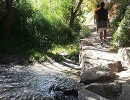 Los menores atendidos en el centro ‘San Miguel’ de Granada realizan varias rutas de senderismo en el Parque de Sierra Nevada. Fundación Diagrama. Andalucía 2018.