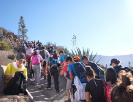 Jóvenes atendidos por Fundación Diagrama recorren la primera etapa del Camino de los Valores en Gran Canaria