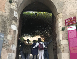 Los jóvenes atendidos en el centro ‘Anassim’ de Llanera de Ranes (Valencia) participan en una visita al Castillo de Xátiva. Fundación Diagrama. Comunidad Valenciana 2018.