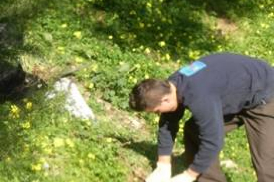 Jóvenes del Centro ‘La Villa’ de Villena (Alicante) realizan voluntariado medioambiental en el Parque Natural del Carrascal de la Font Roja