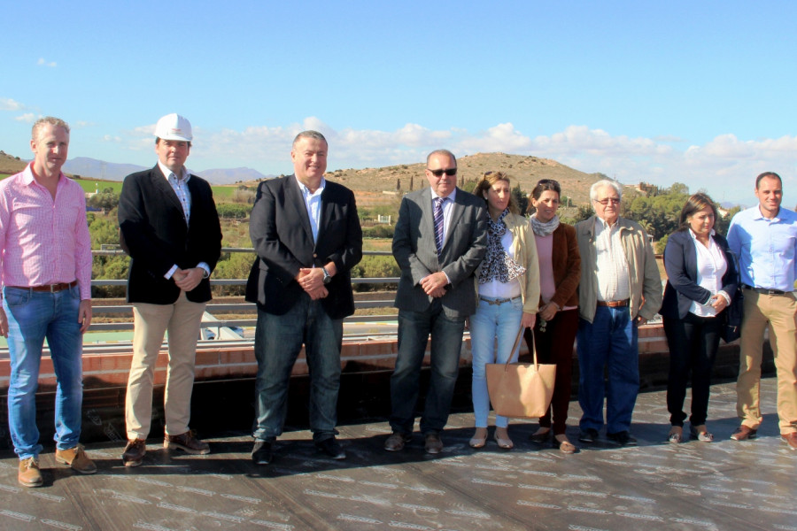 El alcalde de La Unión visita las obras de construcción del centro sociosanitario de Fundación Diagrama en este municipio
