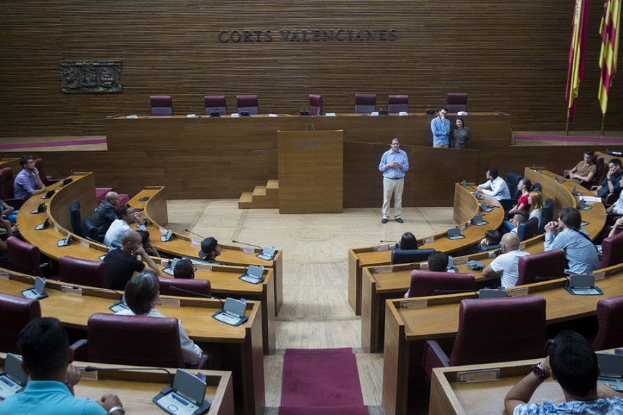 Los menores de 'Pi Gros' visitan las Corts Valencianes. Fundación Diagrama.