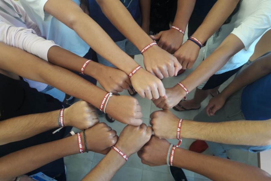Los jóvenes del centro ‘Odiel’ de Huelva participan en varias actividades solidarias para sensibilizar sobre los problemas de corazón. Fundación Diagrama. Andalucía 2018. 