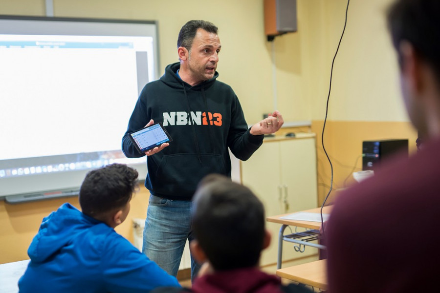 Los jóvenes atendidos en el centro de reeducación ‘Pi Gros’ de Castellón participan en la primera acción formativa impartida por profesionales de NBN23. Fundación Diagrama. Comunidad Valenciana 2018. 
