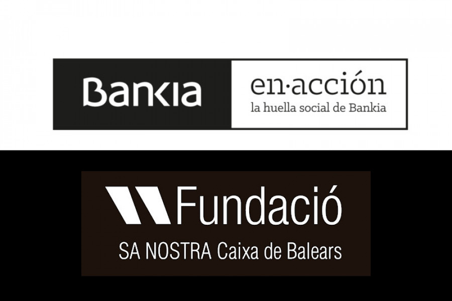Logotipos de Bankia en acción y Fundació Sa Nostra Caixa de Balears
