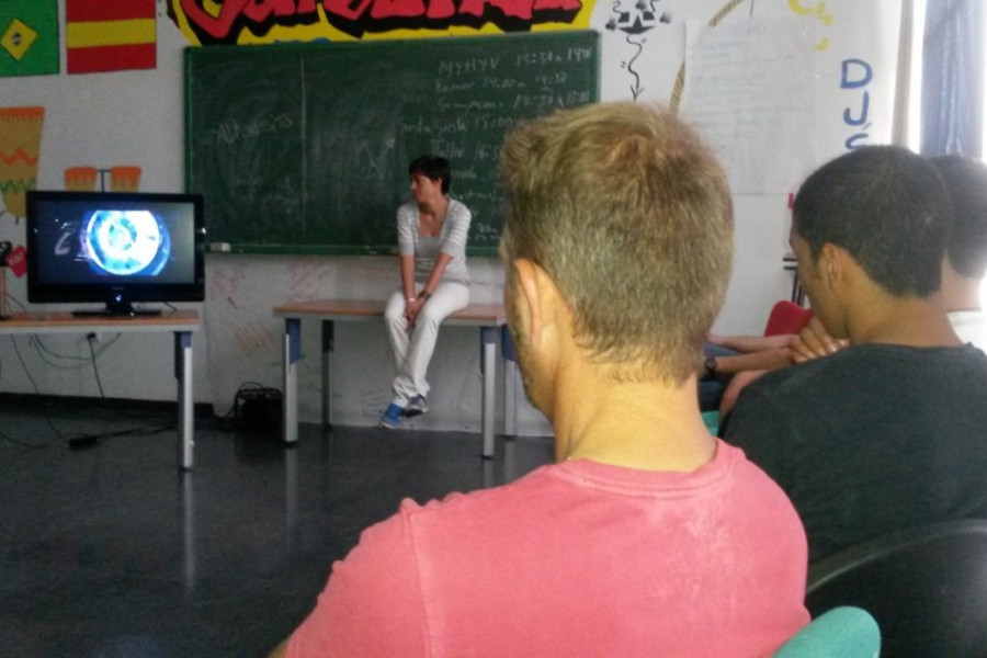 Los menores del centro ‘Las Moreras’ de Sangonera (Murcia) participan en una charla de seguridad vial
