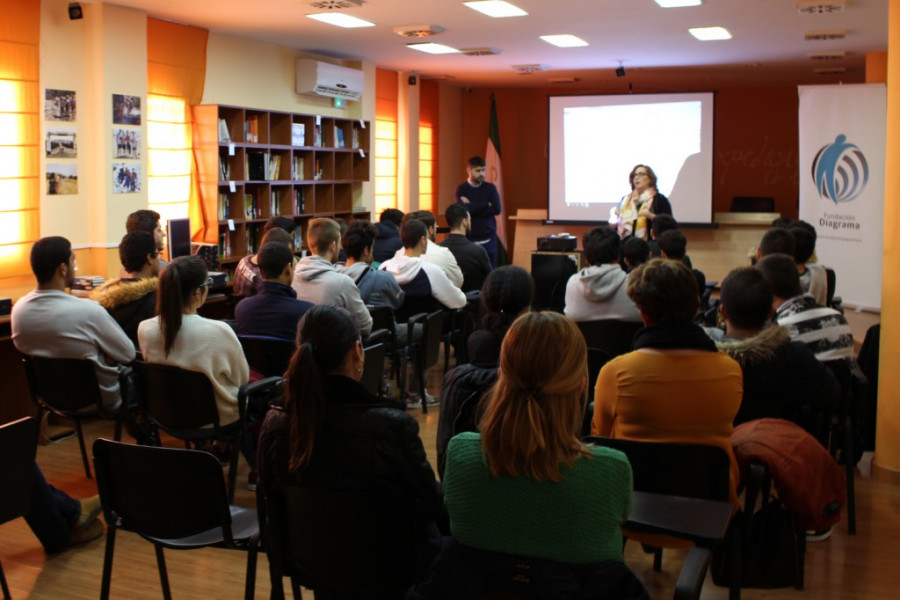 El director general de Justicia Juvenil y Cooperación de Andalucía, Francisco Ontiveros, y la delegada territorial en Jaén, Raquel Morales, visitan el centro ‘Las Lagunillas’. Fundación Diagrama. Andalucía 2019. 