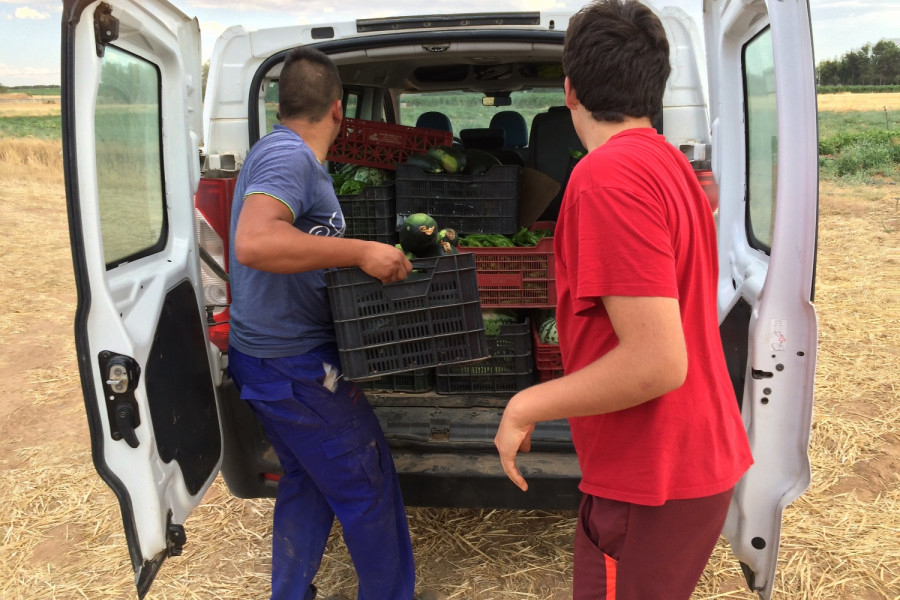 Jóvenes de ‘La Cañada’ donan productos al Banco de Alimentos de Fernán Caballero