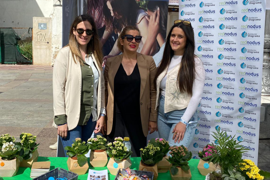 El equipo de Fundación Diagrama, en el stand de la feria