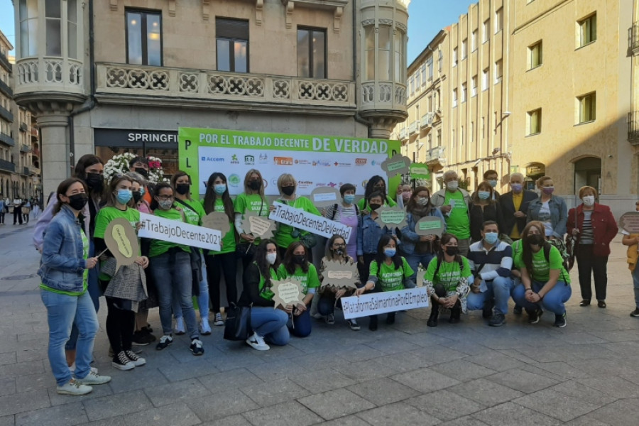 Fundación Diagrama participa en la jornada de sensibilización impulsada por la Plataforma Salmantina de Entidades por el Empleo con motivo del Día del Trabajo Decente