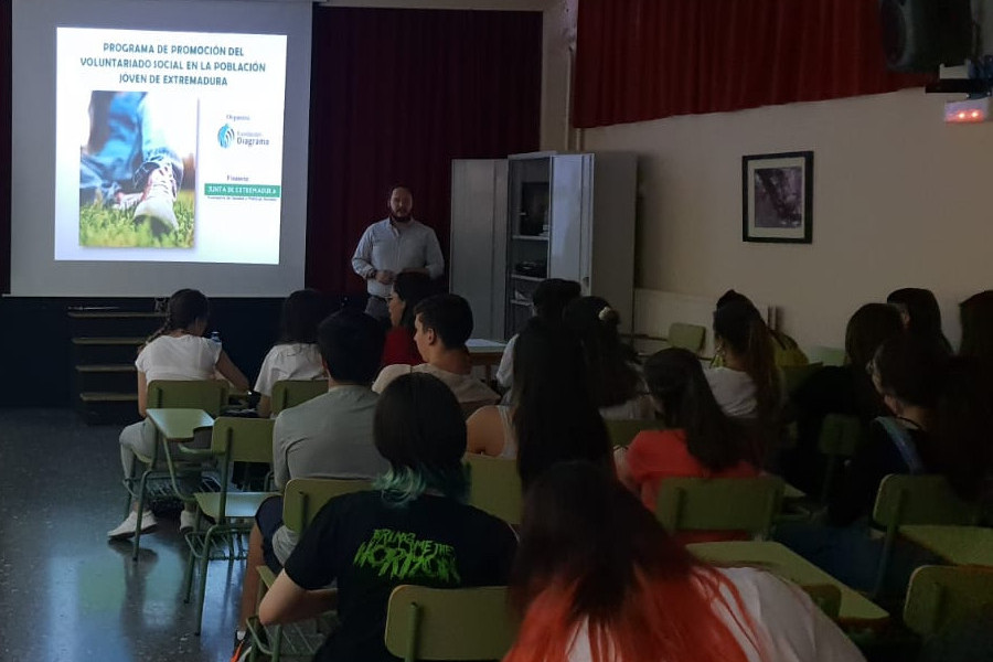 Fundación Diagrama lleva a cabo una nueva edición del Programa de Promoción del Voluntariado Social para jóvenes de Extremadura. Fundación Diagrama 2018. 