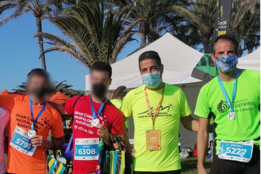 Un grupo de jóvenes atendidos en el centro ‘Inagua’ de Las Palmas participa en la primera edición de la Gran Canaria-Maspalomas Marathon