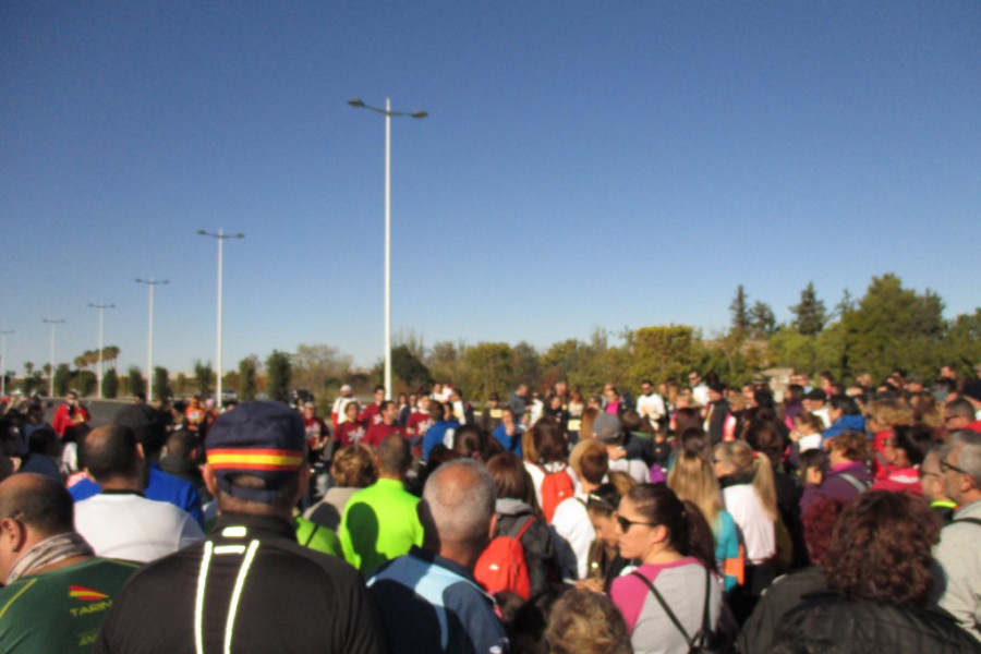 Personas atendidos en el centro sociosanitario ‘Cristo de los Mineros’ de La Unión (Murcia) participan en la I Carrera Solidaria a beneficio de Afacmur. Fundación Diagrama 2018.