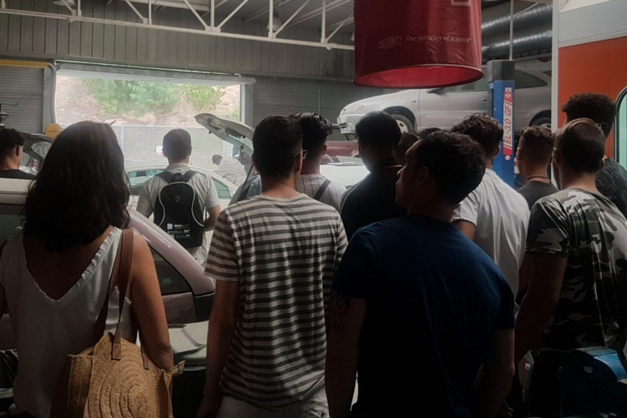 Jóvenes del programa ‘Labor e-Job’ visitan las instalaciones de la Federación Regional de Empresarios del Metal de Murcia. Fundación Diagrama. Murcia 2019. 