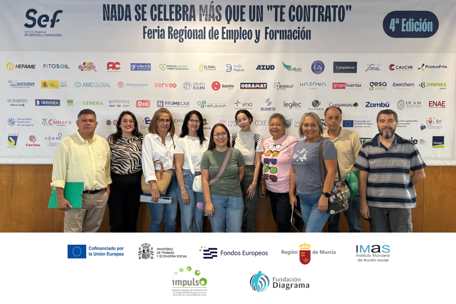 Personas usuarias del proyecto ‘Impulso’ participan en la 4ª Feria Regional de Empleo y Formación de Murcia