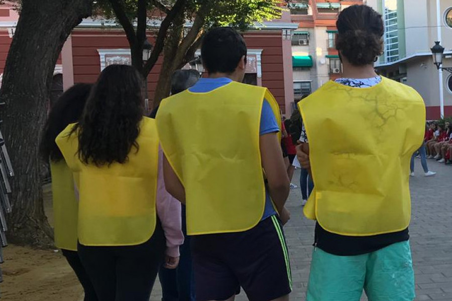 Los jóvenes atendidos en el centro educativo ‘La Cañada’ de Fernán Caballero (Ciudad Real) colaboran en el programa de actividades deportivas BEACTIVE. Fundación Diagrama. Castilla-La Mancha 2019. 