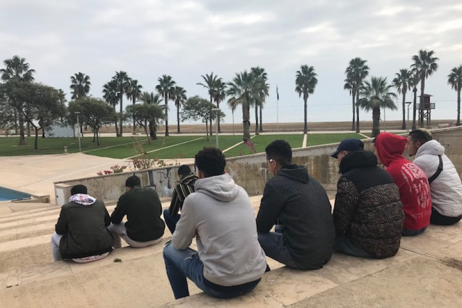 Los jóvenes atendidos en los centros de acogida ‘Ullals II’ y ‘Ullals III’ de Ulldecona (Tarragona) realizan diversas salidas culturales y deportivas. Fundación Diagrama. Cataluña 2020.